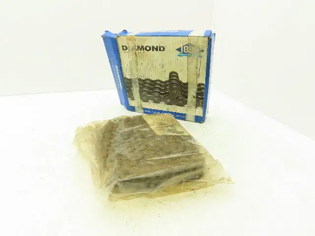 Diamond #50 Double Roller Chain Riveted 0.500 Pitch 10' Box & Master Link