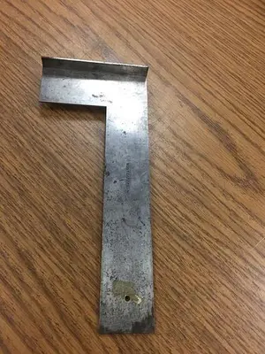 2216-385 Antique Holtzapffel 3-1/2″ x 8″ L-Shaped Square For Use With Ornamental Turning Lathe