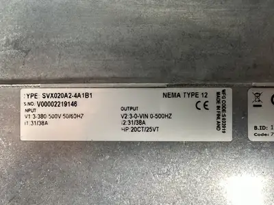 EATON CORPORATION SVX020A2-4A1B1 Drive 20HP 480V (BIN-1.5.4)