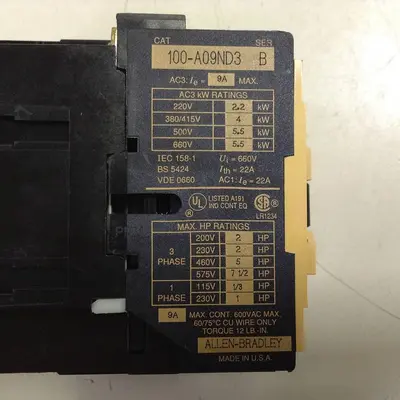 USED ALLEN BRADLEY 100-A09ND3 SER B