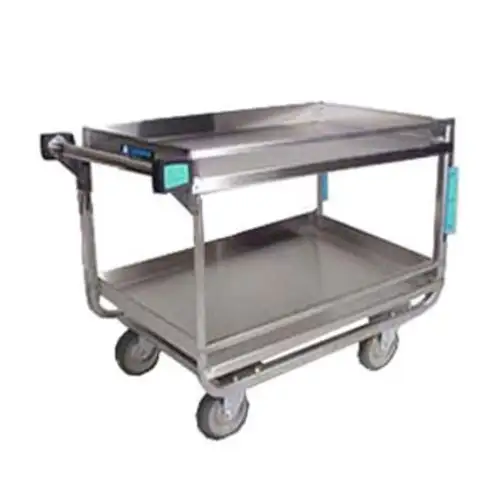 Lakeside 729 2 Level Stainless Utility Cart w/ 700 lb Capacity, Raised Ledges