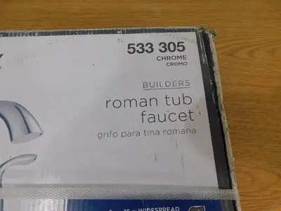 GLACIER BAY Builders 461-5001 Roman Tub Faucet with 2-Handle Deck-Mount in Chrom