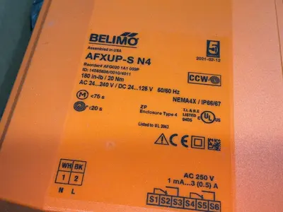 Used BELIMO AFXUPS N4 Rotary Actuators Ohio US | HGR 24 #1411403