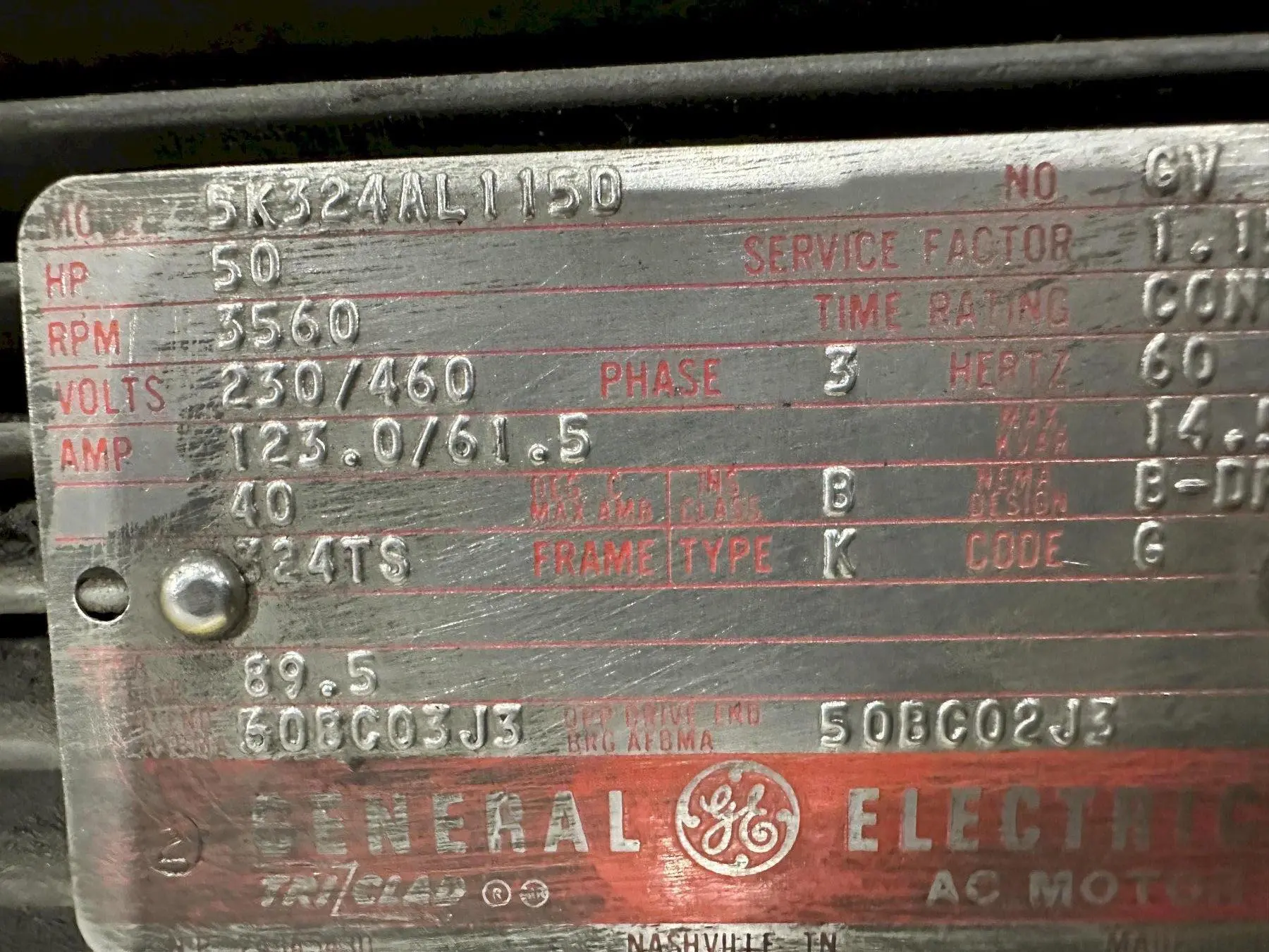 USED General Electric 5K324AL1150