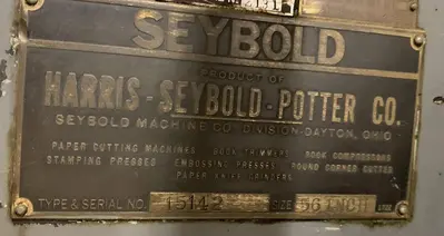 SEYBOLD 56" VENEER GUILLOTINE CLIPPER