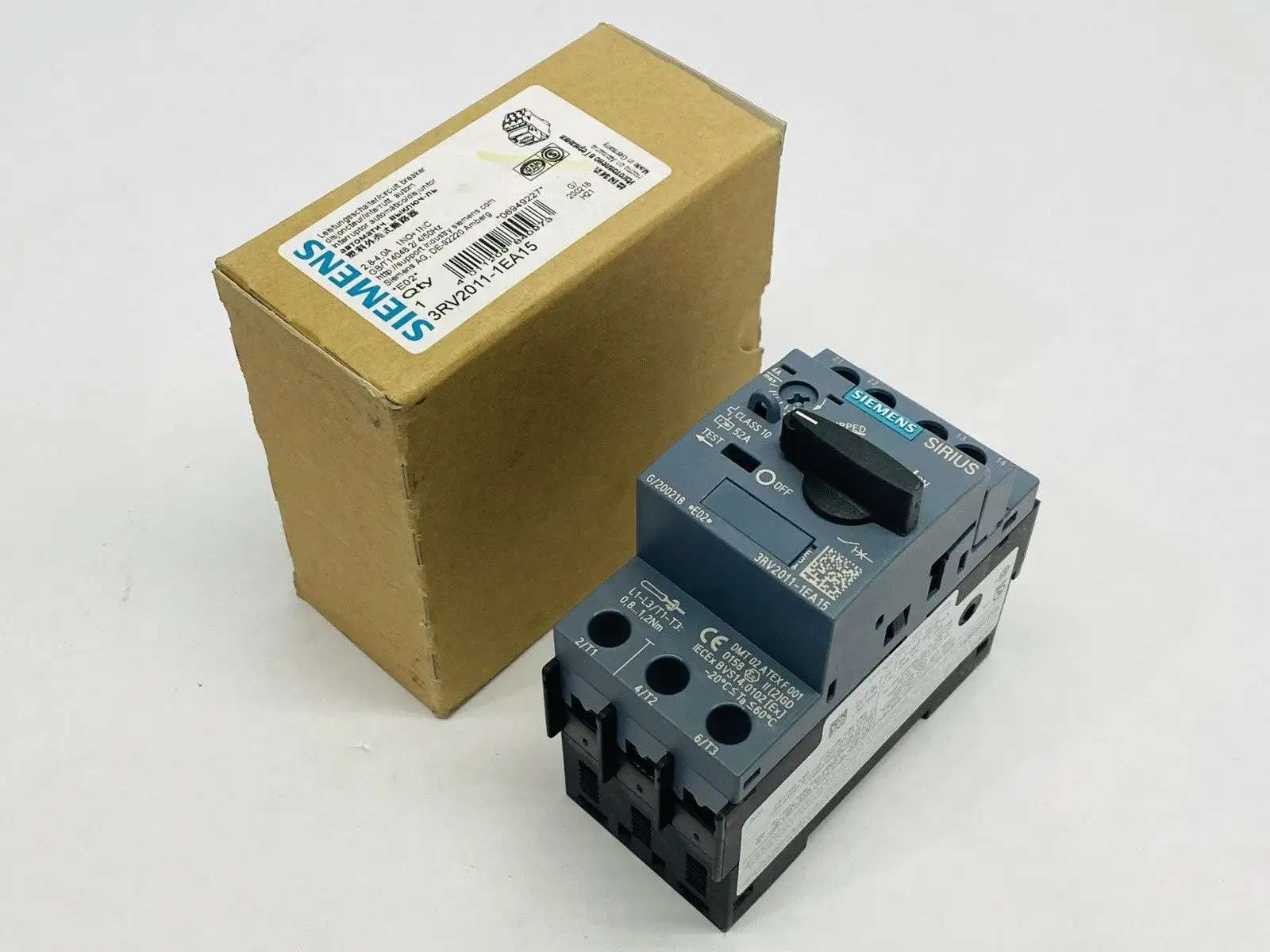 3RV2011-1EA15 | Siemens  Sirius Motor Protection Circuit Breaker 2.8-4A 600V - New Other