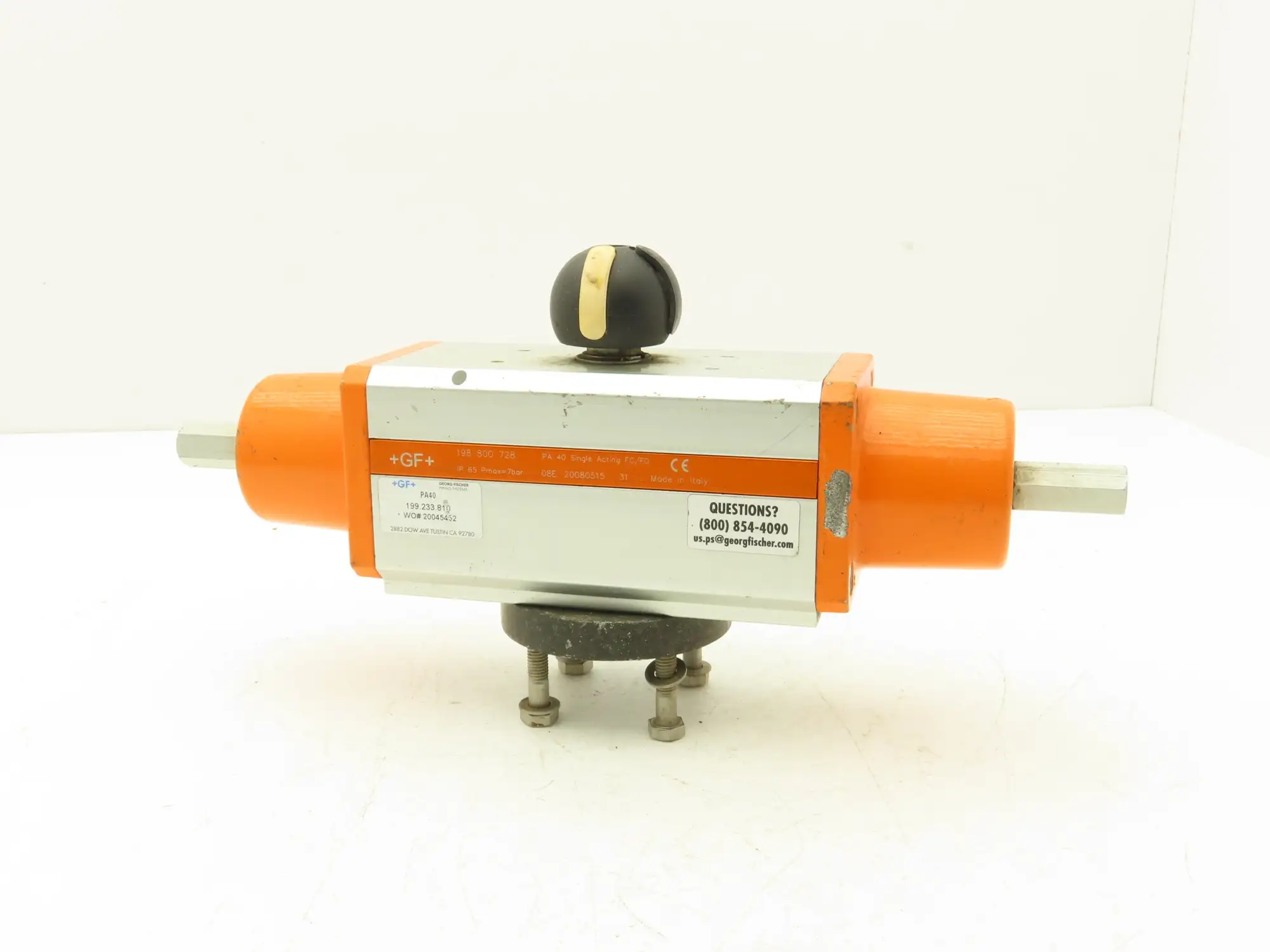 GF George Fischer PA40 FC/FO Pneumatic Valve Actuator Single Acting 198 800 728
