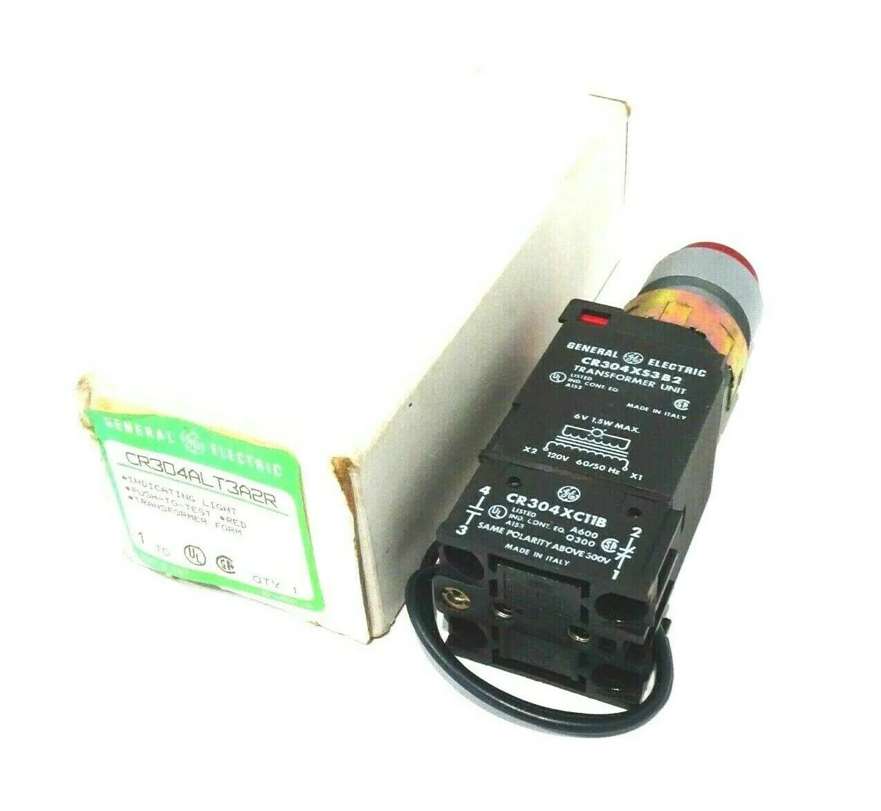 NEW GENERAL ELECTRIC CR304ALT3A2R INDICATING LIGHT