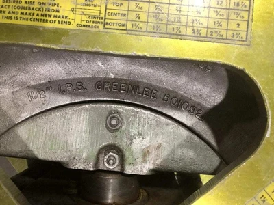 Greenlee 880-M2 1-1/2″ Hydraulic Pipe Bender w/ Enerpac Hydraulic Pump 10,000PSI