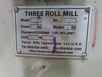 Lab Three Roll Mill