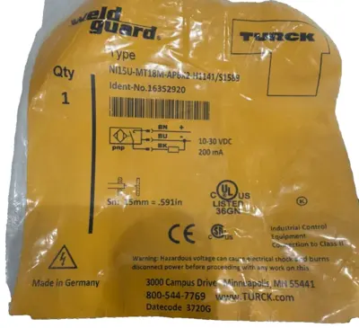 NEW TURCK NI15U-MT18M-AP6X2-H1141/S1589 SENSOR 16352920