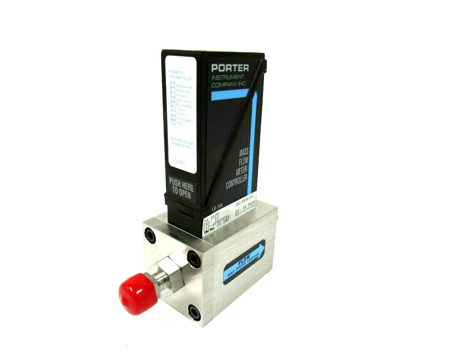 NEW PORTER 112-APBSVCAA MASS FLOW METER CONTROLLER LB-366 112APBSVCAA