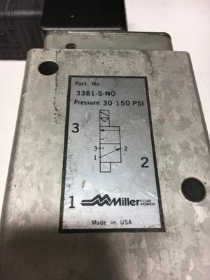 USED Miller Fluid Power 3381-S-NO