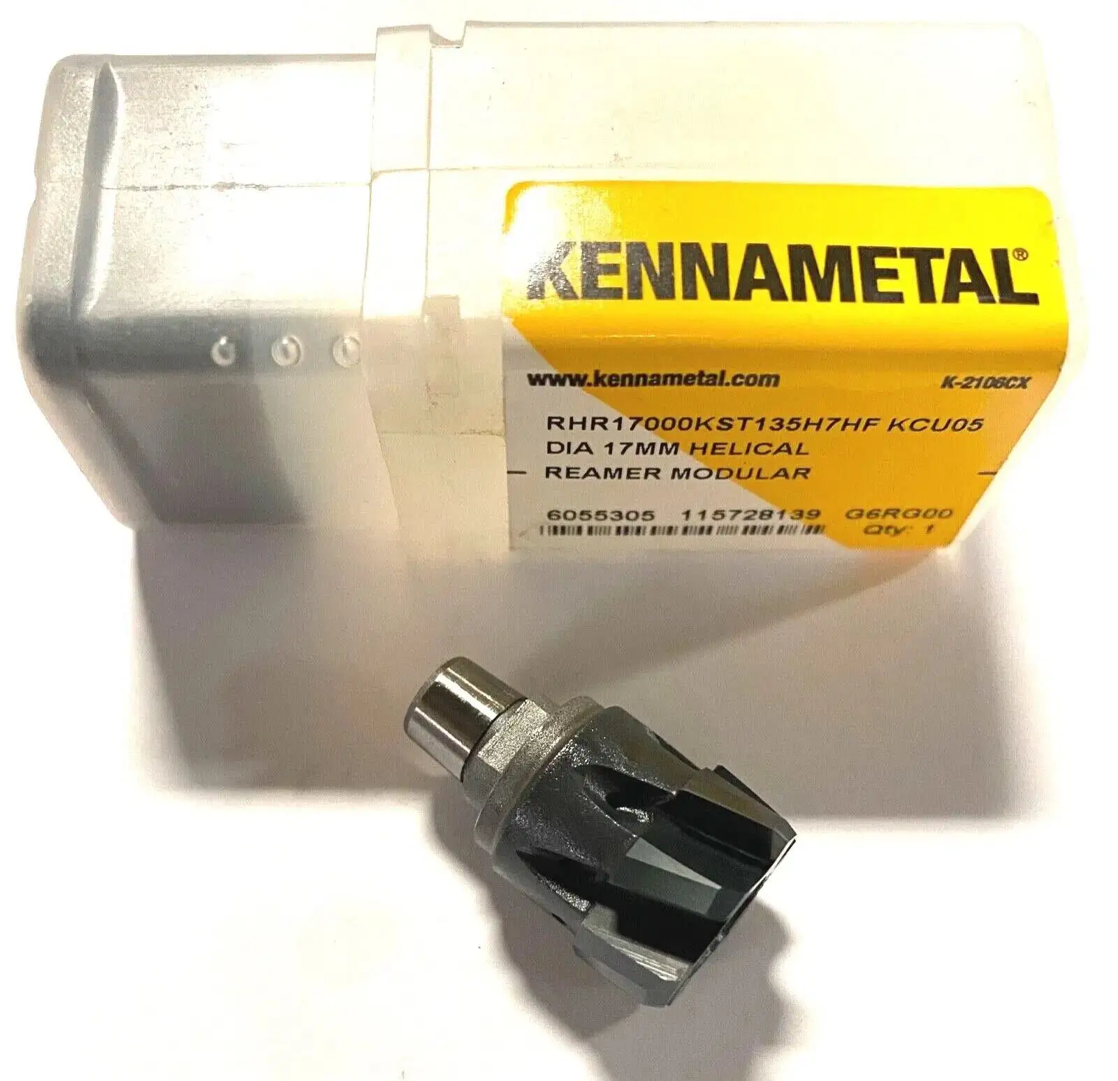 Kennametal 17mm Modular Reamer Head ALCrN Finish Helical Flute KST135 KCU05