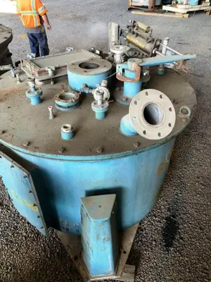 Sanborn 48 x 24 perforate basket centrifuge, 316SS.