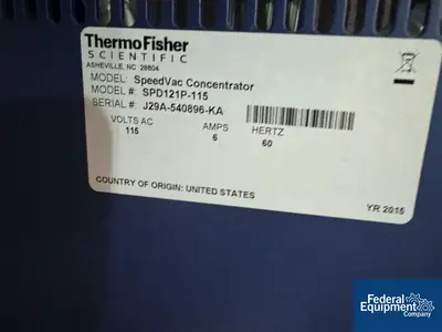 USED Thermo Scientific Thermo Scientific SpeedVac Concentrator, model Savant SPD121P-115