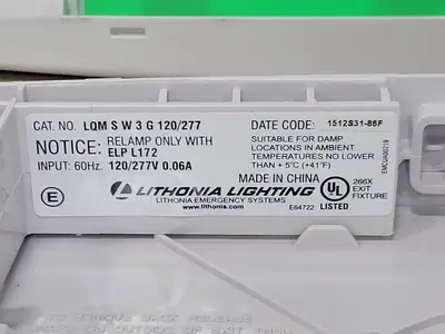 NEW LITHONIA LIGHTING LQM S W 3 G 120/277 M6