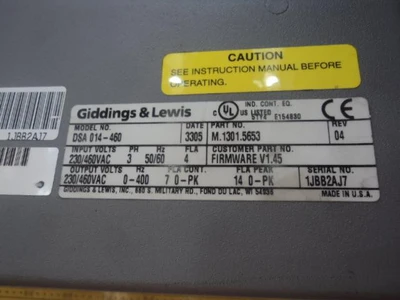 Used GIDDINGS & LEWIS _UNKNOWN_ Servo Drives Texas US | OCO Industrial #1601900
