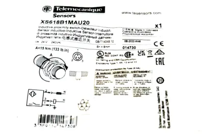 NEW LOT OF TW0 TELEMECANIQUE XS618B1MAU2 PROXIMITY SENSOR