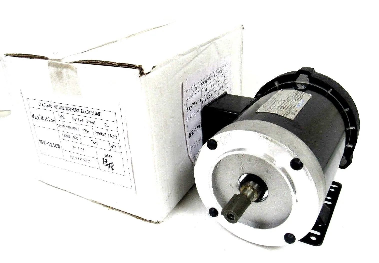 NEW MAXMOTION MPR-124CW MOTOR RPM 1750 .5 HP MPR124CW