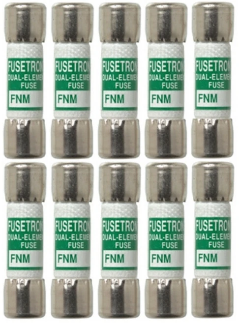 Cooper Bussmann Buss FNM-1 Dual Element Fuses, 250VAC 1A, Pack of 10 [New]