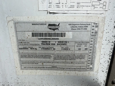 Used 2006 WABASH _UNKNOWN_ Box Trailers Indiana US | Miedema Asset Management Group #1414377