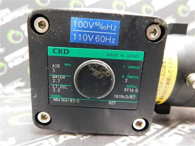 CKD AB31E4-03-2 Solenoid Valve Air 3MPa Water 2.7MPa Lt.Oil 2.5MPa Used