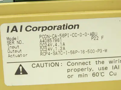 IAI PCON-CA-56PI-CC-0-0-ABU ROBO Cylinder Position Controller PowerCON 150 24VDC