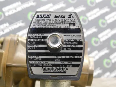 ASCO EFHC8344G82MO 4-Way Red Hat Solenoid Valve 1/2" NPT 20.6W 125 psi New