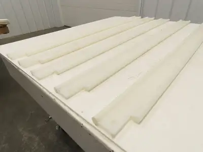 PTFE Conveyor Nylon Slide Guard 3/4"Dia Edge 3-1/2"Height 47-1/2"Length Lot of 5