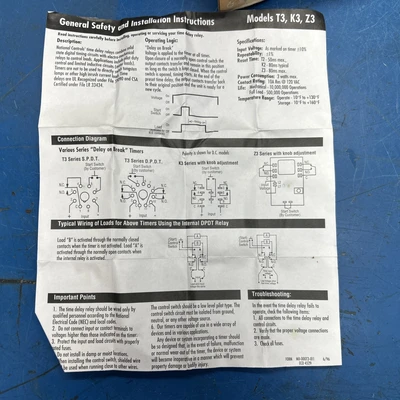 NEW NATIONAL CONTROLS T3K03600461