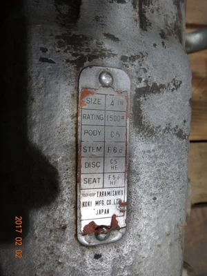 Takamisawa 4", Class 1500, C5, Gate Valve