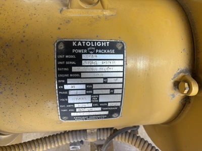 Katolight 35 KW 277/480 V 53 AMPS 43.75 KVA 528.2 HRS N35FRH4