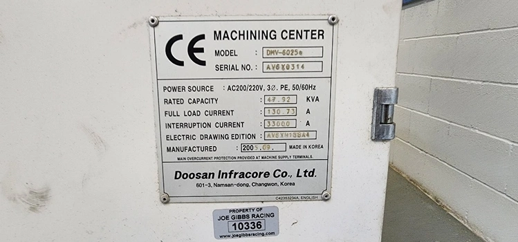 Used DOOSAN DMV6025S Vertical Machining Centers South Carolina US | Machinery Solutions, Inc. #1004187