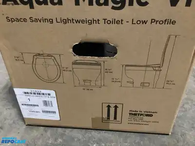 Thetford Aqua-Magic VI Low Profile Foot Flush RV Toilet, CP and OEM, New in Box