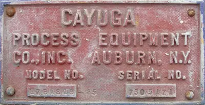 USED CAYUGA PROCESSING EQUIPMENT L7BVS19-25
