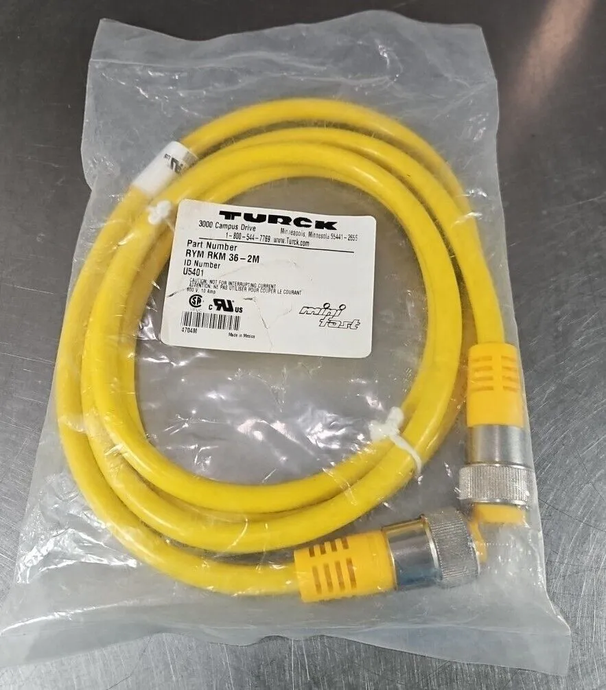 TURCK RYM RKM 36-2M CORDSET. Loc5E-25