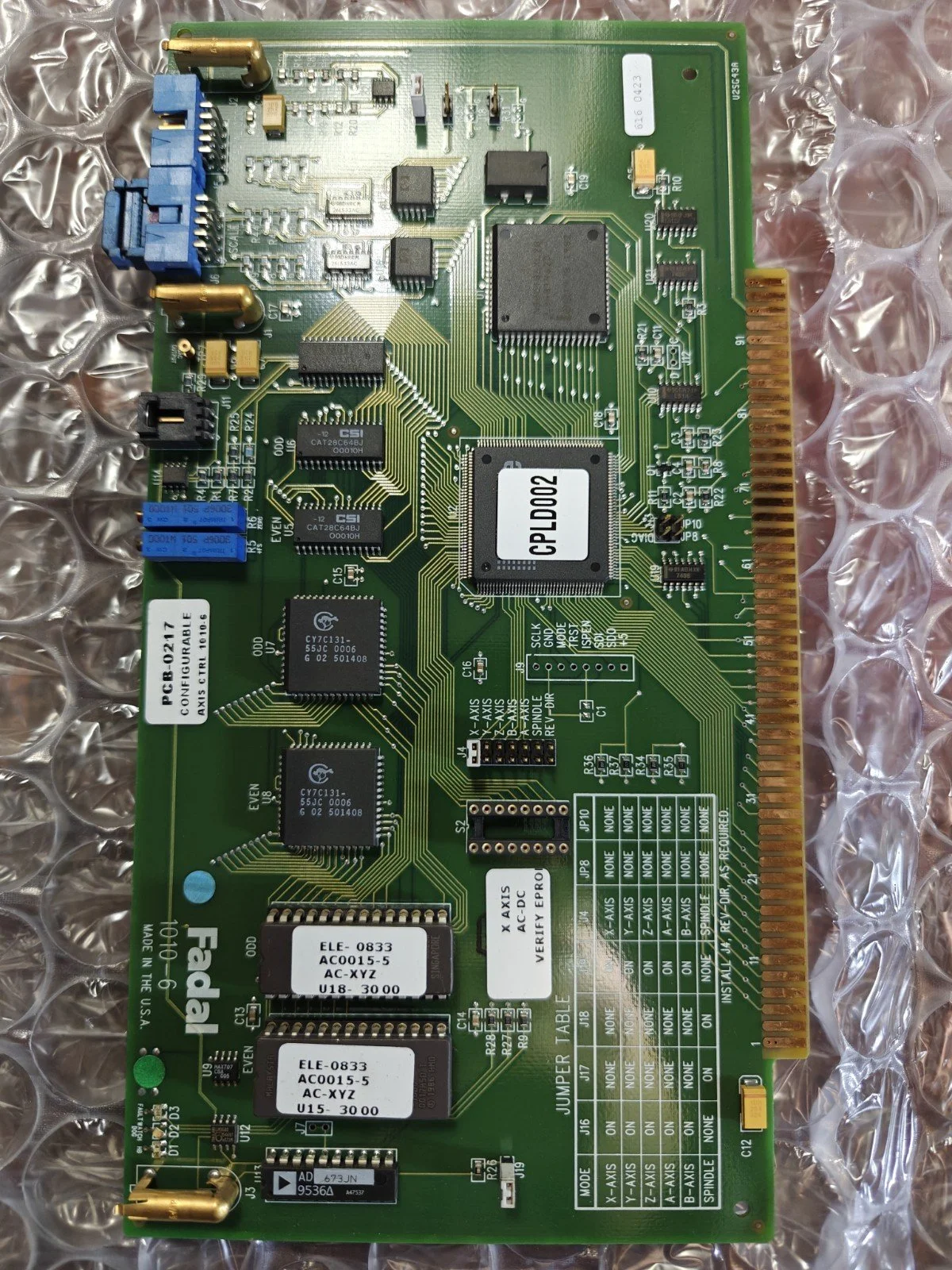 Fadal 1010-6 X-Axis Control Circuit Board