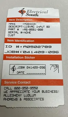 Used MODICON AS-B551-000 PLC Input & Output Ohio US | Surplus Asset Holdings #1234164