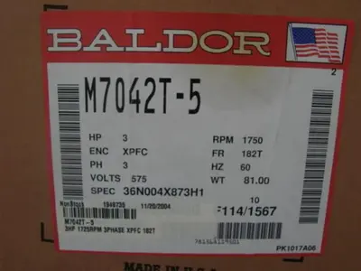 NEW BALDOR M7042T-5