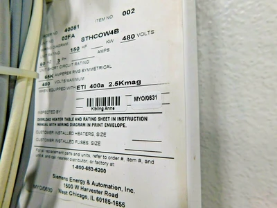 Siemens Does Not Apply Combination Starters | Equipment Recovery Corp. (8)