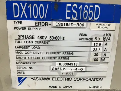 Used 2009 YASKAWA / MOTOMAN YRES0165DA00 Robots Ohio US | HGR 24 #1441609