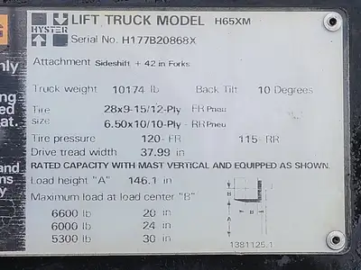 Used 2000 HYSTER H65XM Misc Forklifts British Columbia CA | Lenmark #237726