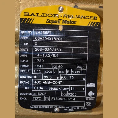 Baldor 5 HP Electric Motor