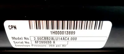 NEW PARER 1H000013889 AIR CYLINDER 2"BORE 4" STROKE 2.00CBB2ALU14AC4.000