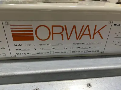 20" X 20" X 28" ORWAK  MODEL #5031-E HYDRAULIC VERTICAL COMPACTOR / BALER: STOCK #16758