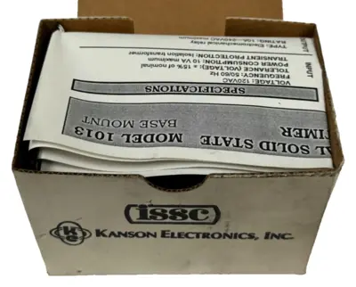 NEW KANSON ISSC 1013-1-J-2-B OFF DELAY TIMER .5-50 SEC