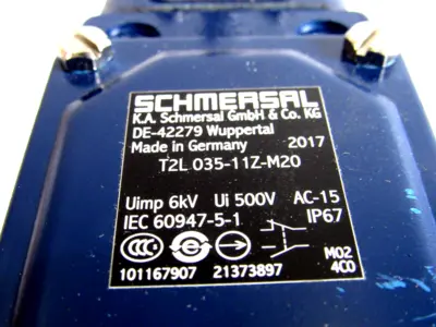 NEW SCHMERSAL T2L 035-11Z-M20 LIMIT SWITCH 101167907 T2L03511ZM20