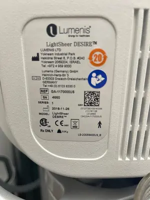 Used 2018 LUMENIS DESIRE WITH HS AND XC HANDPIECES  LOW SHOTS Lasers / Laser Systems Minnesota US | Midwest Medical #1467820