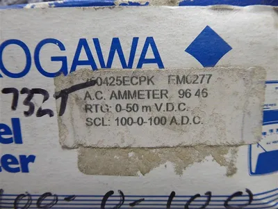 Yokogawa 250425ECPK 100-0-100 AC Ammeter Panel Meter New NIB